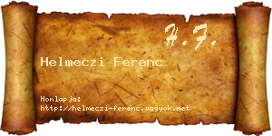 Helmeczi Ferenc névjegykártya