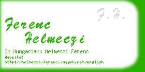 ferenc helmeczi business card